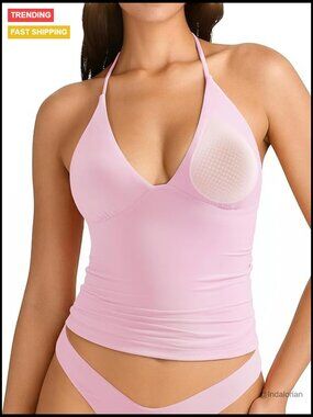 Double Lined Halter Tank Top Sleeveless Going Out Camisole